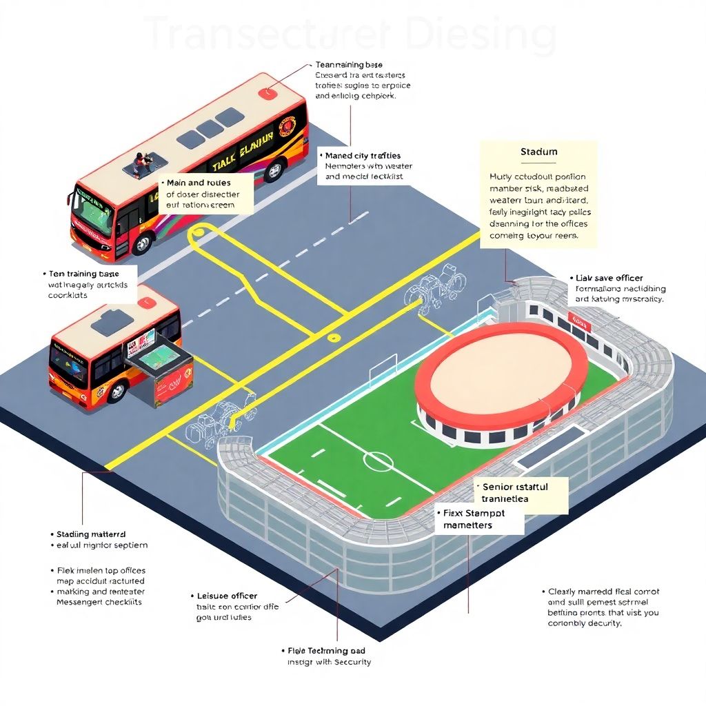 Логистика приезда команды к матчу: путь от автобуса до раздевалки